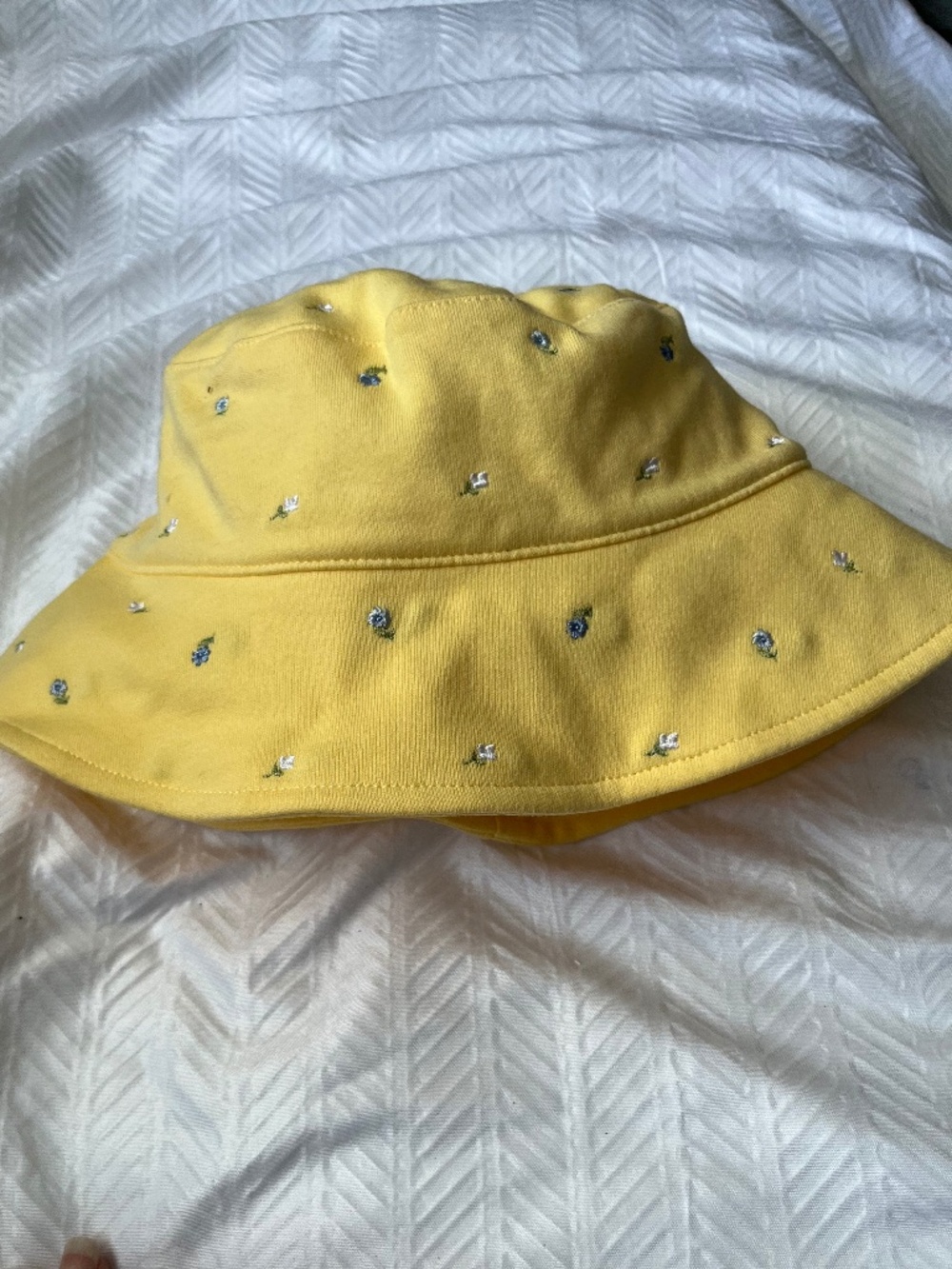 Gymboree Yellow Sun Hat Embroidered flowers 18 mo - 3T NWOT